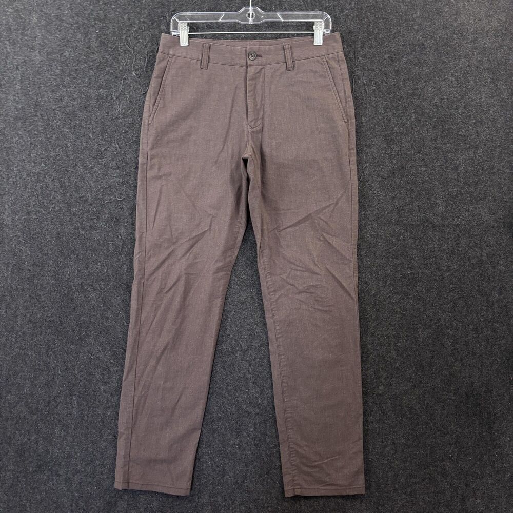 Bonobos Athletic Fit Pants Men's 29x30 Brown Stretch Chino Business Casual